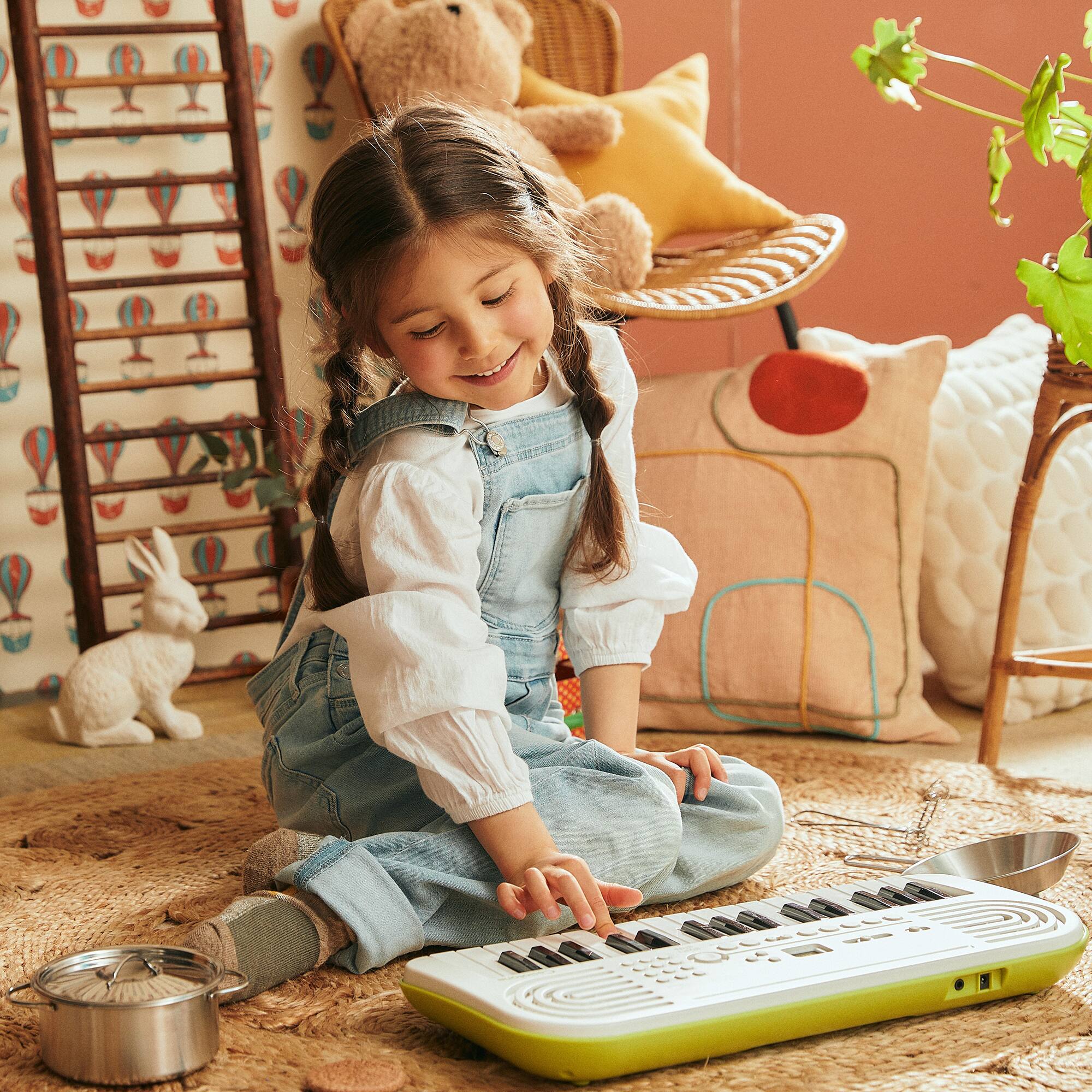 Teclado Infantil Casio SA-50 H2 Branco 32 Teclas Portátil Iniciante - Citron