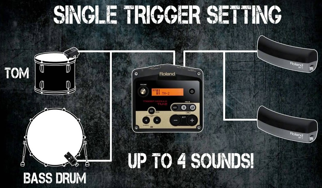 Roland TM-2 HYBRID Modulo Sons + Trigger para Bateria Acústica
