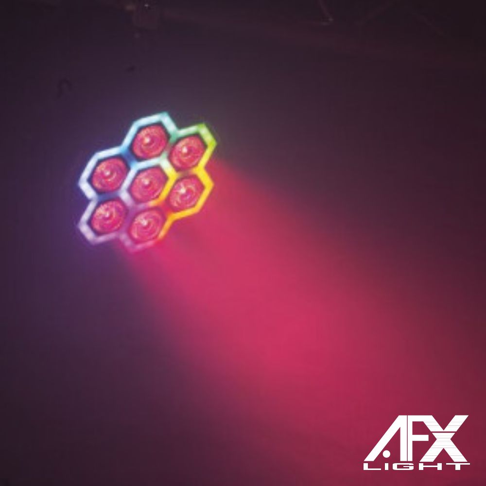 Afx Light Projector Par c/ 7 LEDS 10W RGBW Strobe DMX CLUB-KALEDO