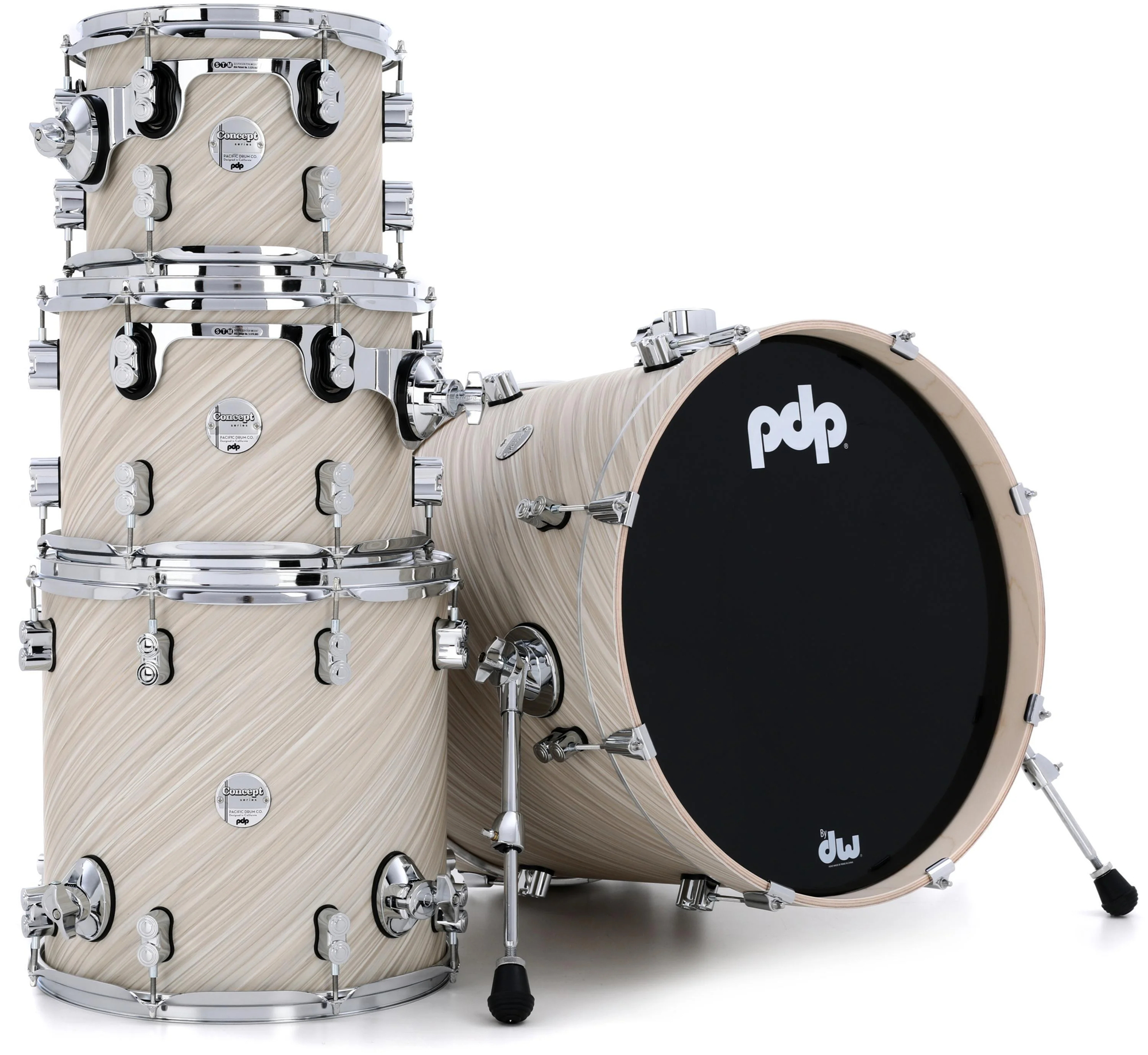 DW PDP CONCEPT Maple CM4 TWISTED IVORY Kit 4-pc BD 20