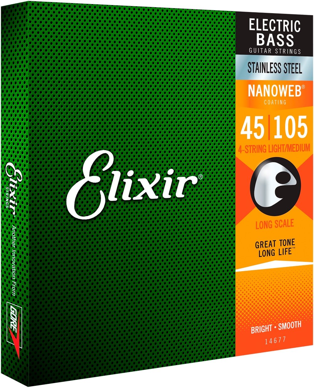 Elixir 14677 Stainless Steel L M Bass Compre Na Egitana